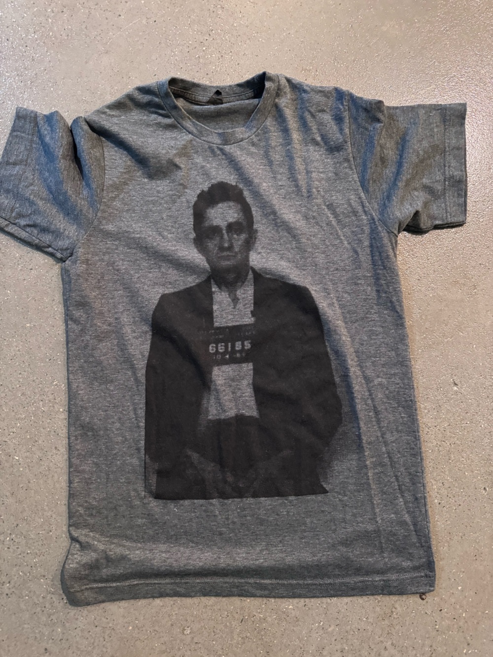 Johnny Cash mugshot t-shirt